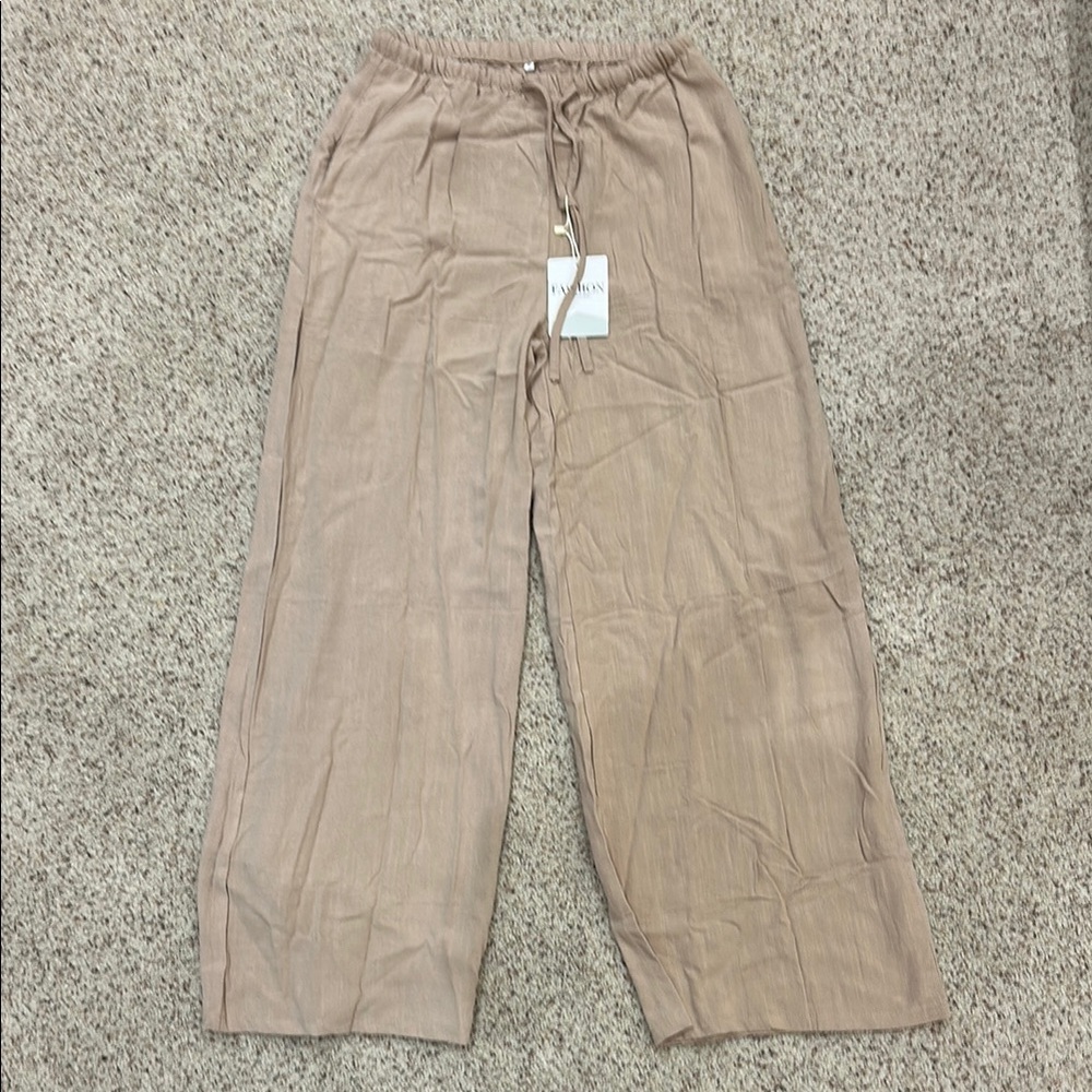 Women's Cotton Linen Summer Wide Leg Pants